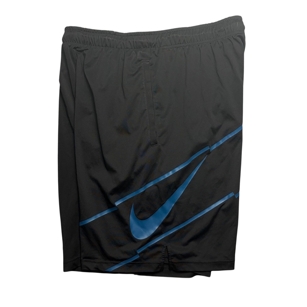 Nike Shorts Mens XXL Black Dri-FIT Athletic Basketball Graphic Swoosh Pockets